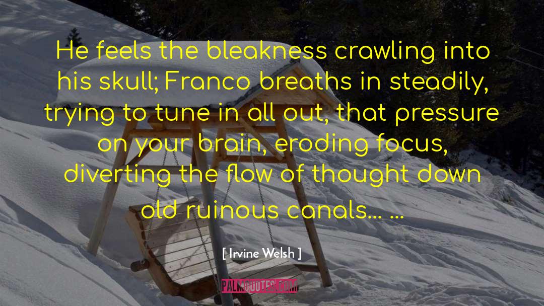 Irvine Welsh Quotes: He feels the bleakness crawling