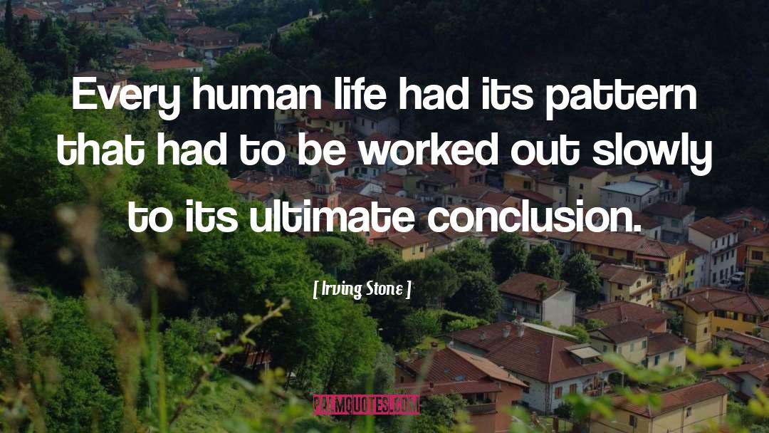 Irving Stone Quotes: Every human life had its