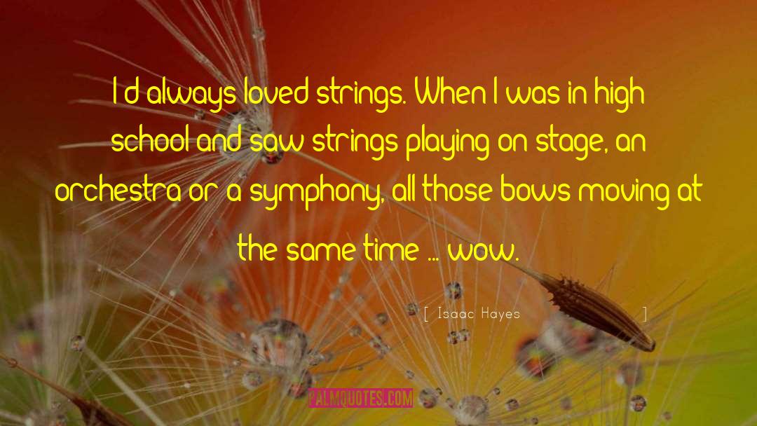 Isaac Hayes Quotes: I'd always loved strings. When