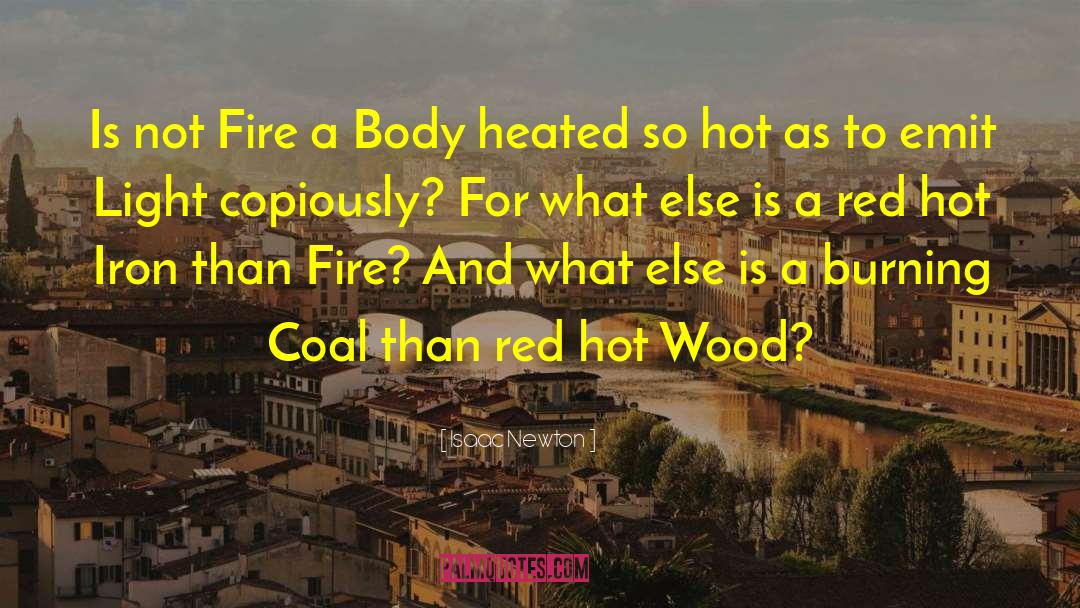 Isaac Newton Quotes: Is not Fire a Body