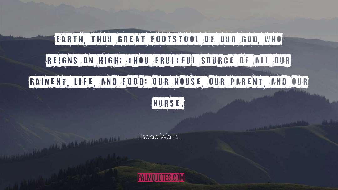 Isaac Watts Quotes: Earth, thou great footstool of