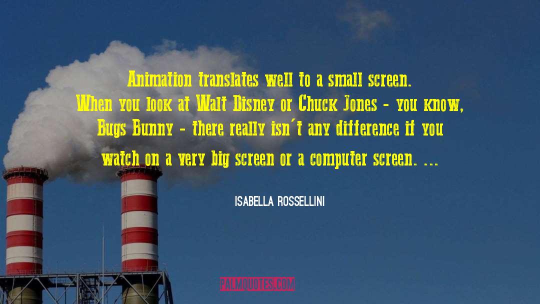 Isabella Rossellini Quotes: Animation translates well to a