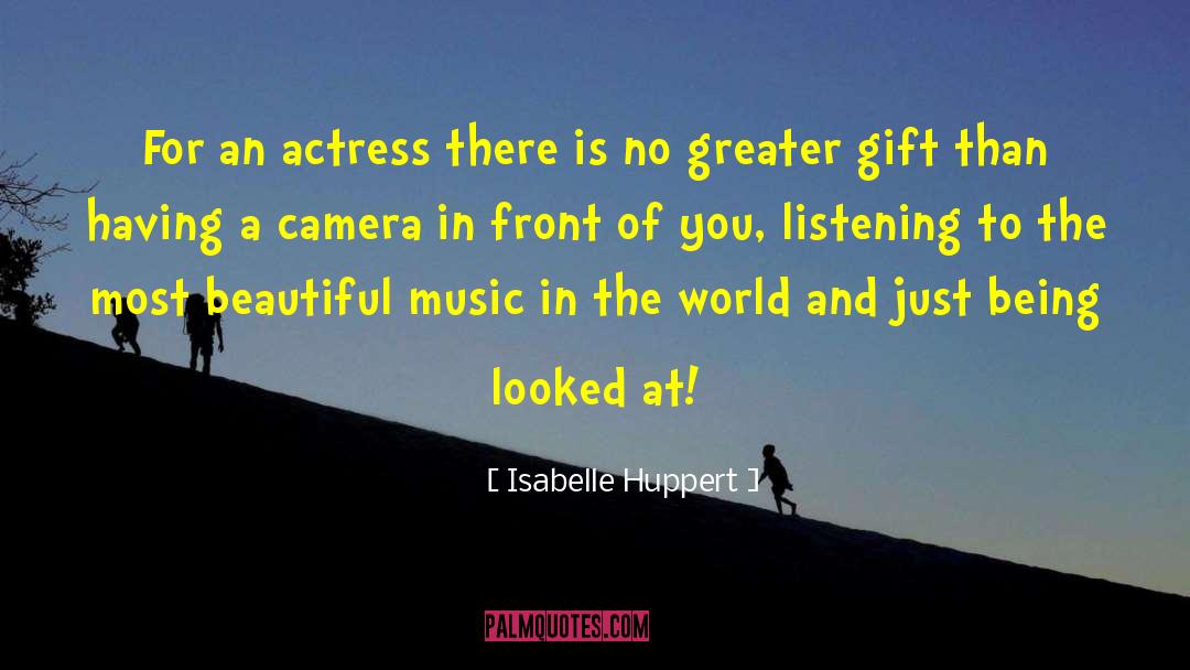 Isabelle Huppert Quotes: For an actress there is