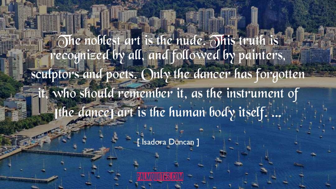 Isadora Duncan Quotes: The noblest art is the