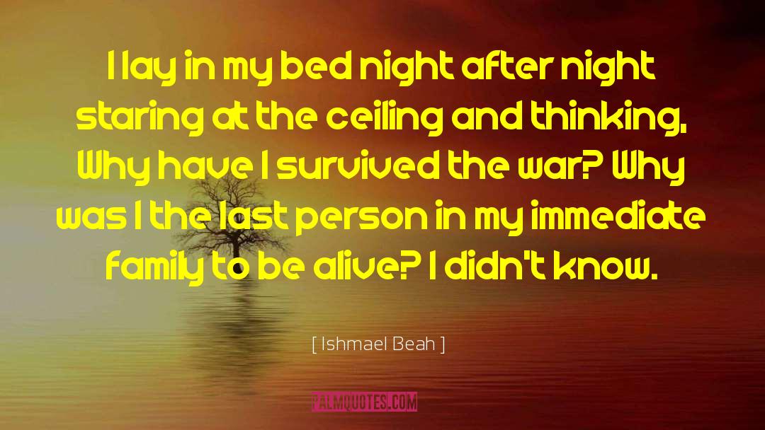 Ishmael Beah Quotes: I lay in my bed