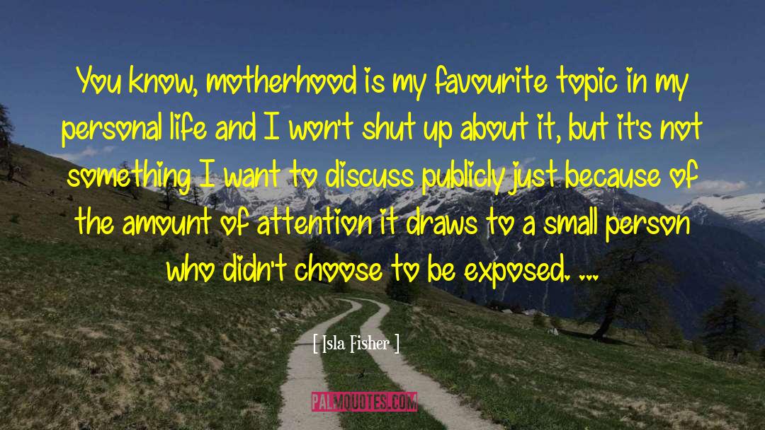 Isla Fisher Quotes: You know, motherhood is my