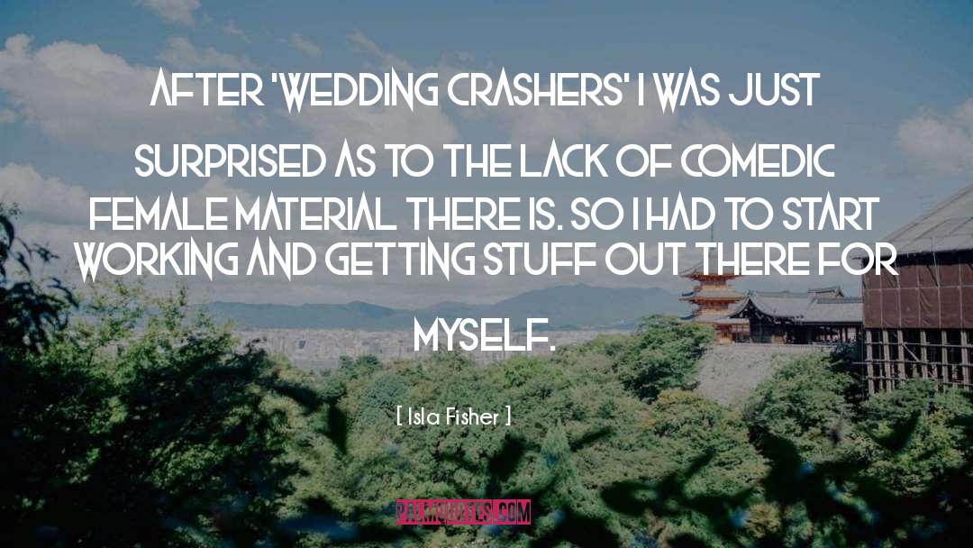 Isla Fisher Quotes: After 'Wedding Crashers' I was