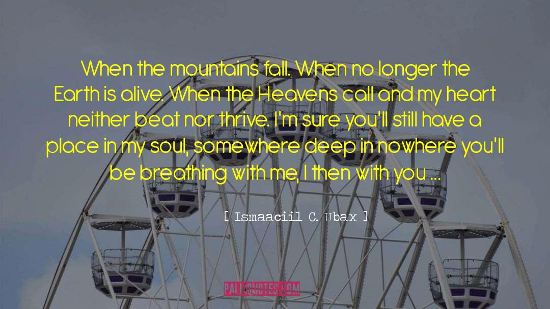 Ismaaciil C. Ubax Quotes: When the mountains fall. When