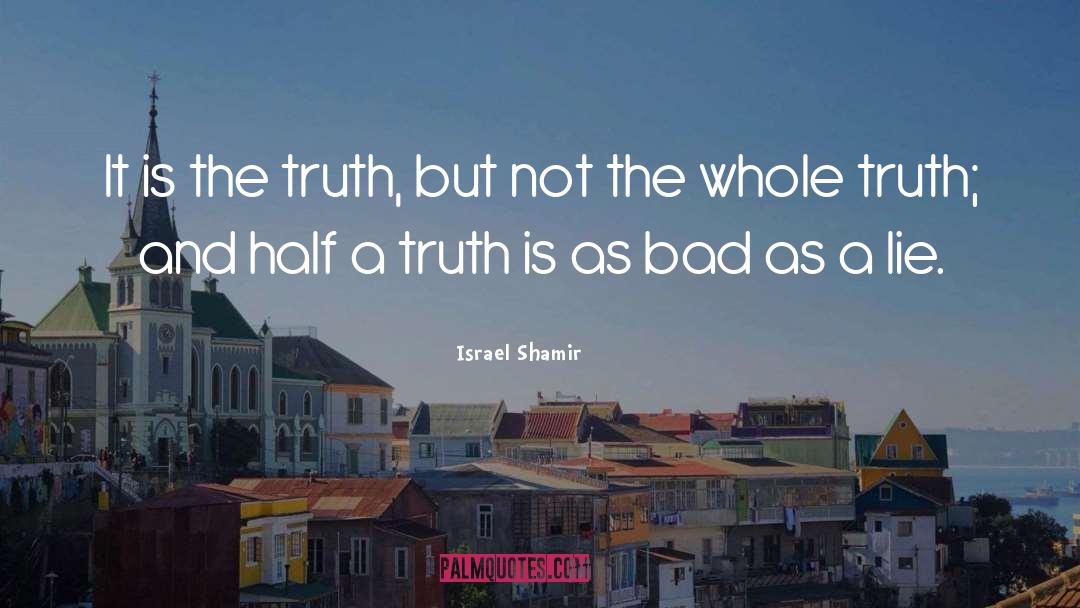 Israel Shamir Quotes: It is the truth, but