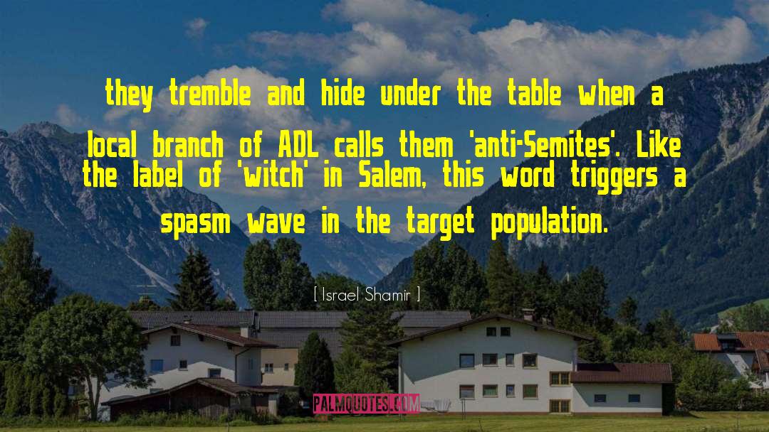 Israel Shamir Quotes: they tremble and hide under