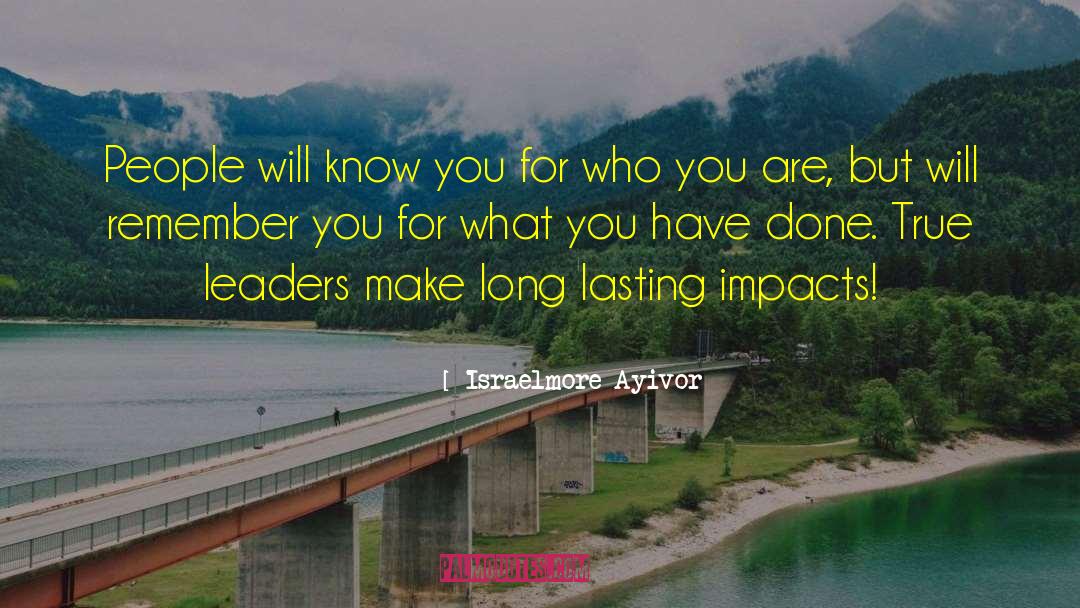 Israelmore Ayivor Quotes: People will know you for