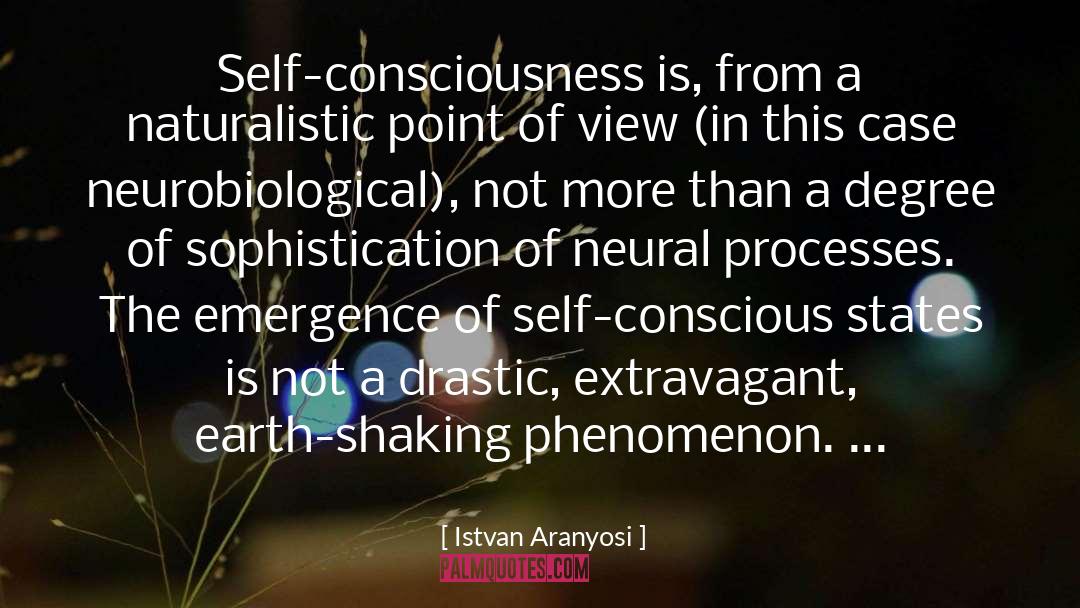 Istvan Aranyosi Quotes: Self-consciousness is, from a naturalistic