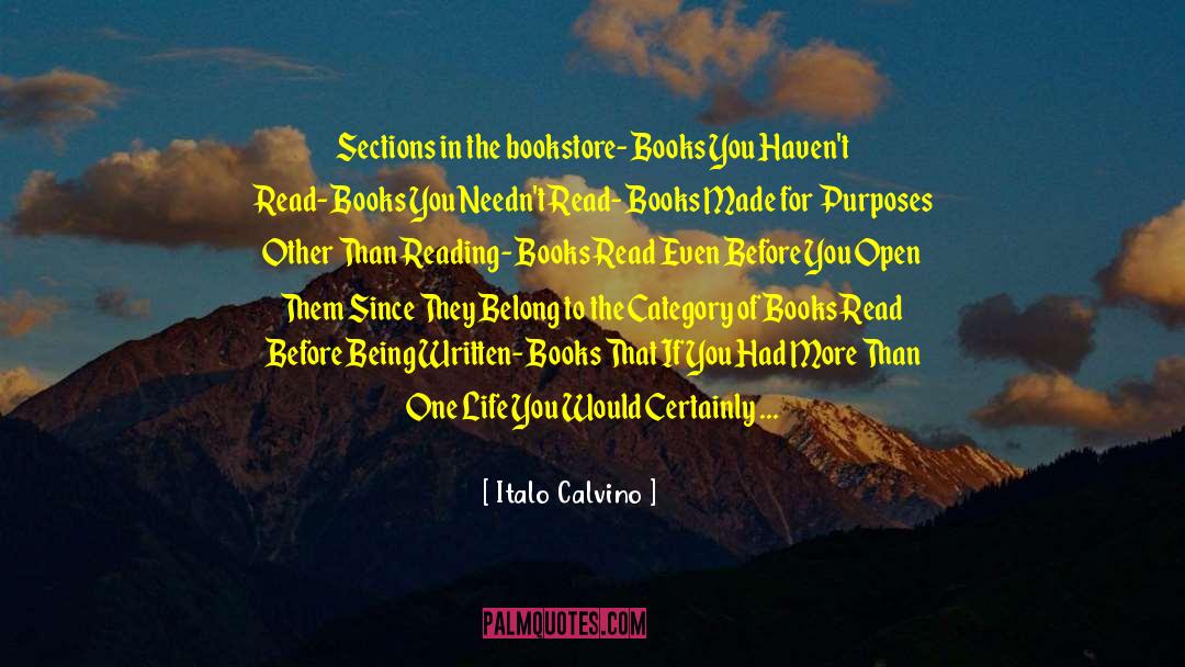 Italo Calvino Quotes: Sections in the bookstore<br /><br