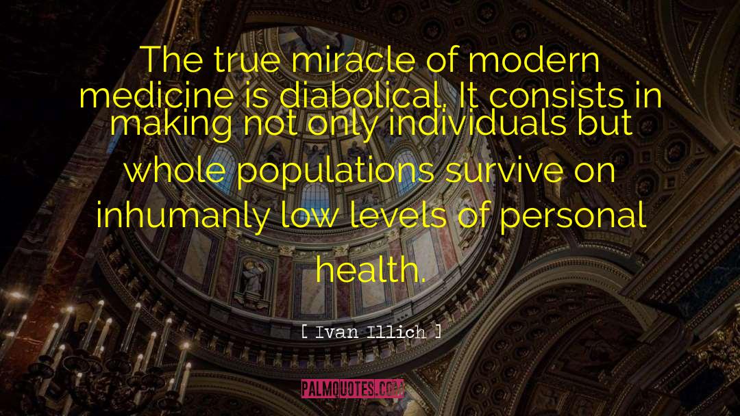 Ivan Illich Quotes: The true miracle of modern