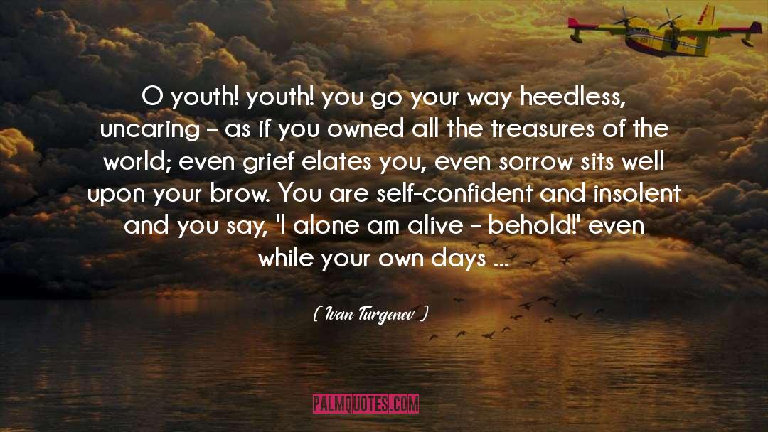 Ivan Turgenev Quotes: O youth! youth! you go