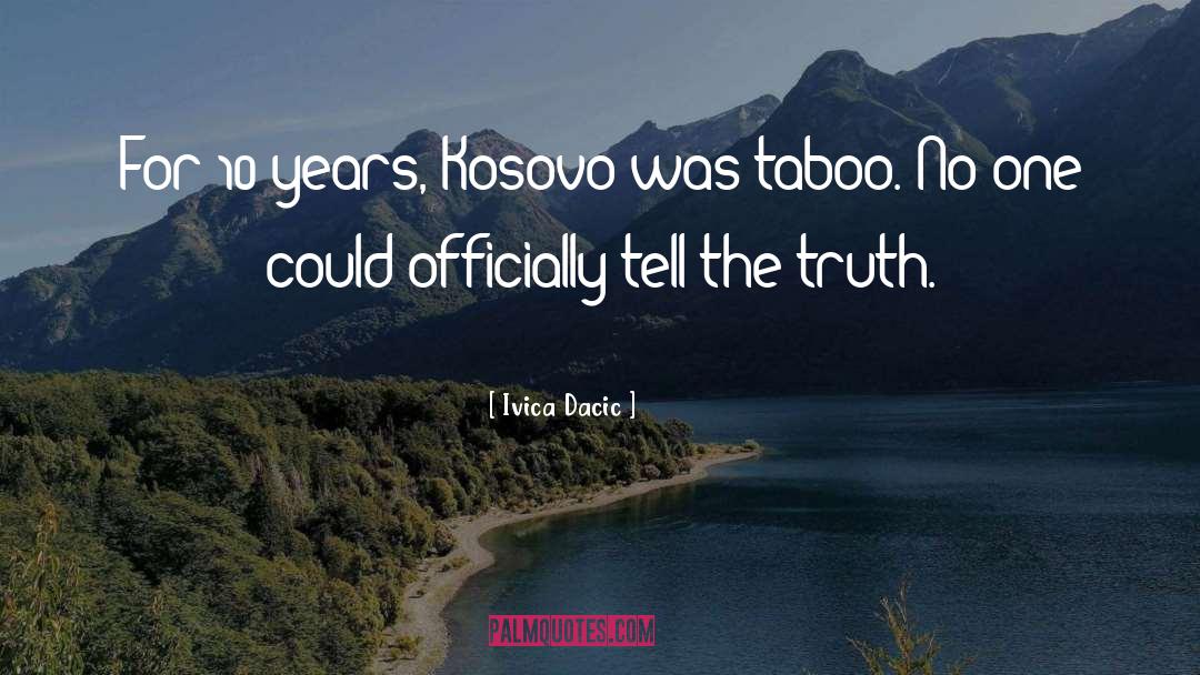 Ivica Dacic Quotes: For 10 years, Kosovo was