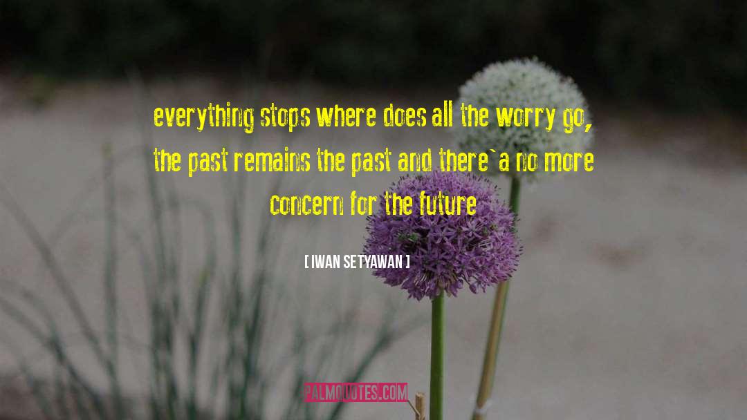 Iwan Setyawan Quotes: everything stops where does all