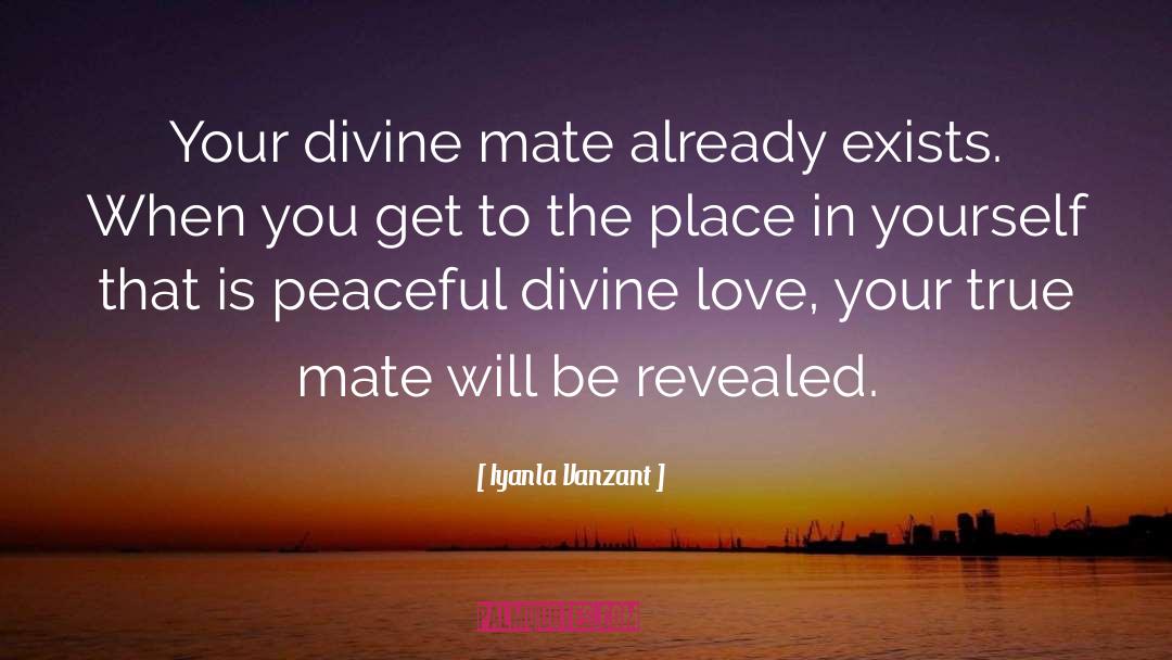 Iyanla Vanzant Quotes: Your divine mate already exists.