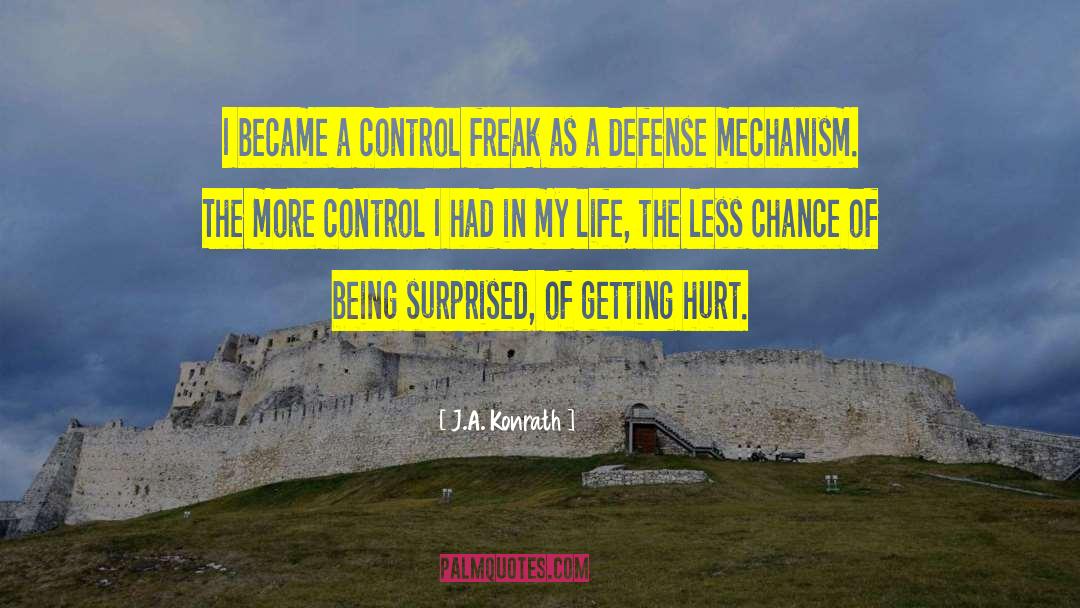 J.A. Konrath Quotes: I became a control freak