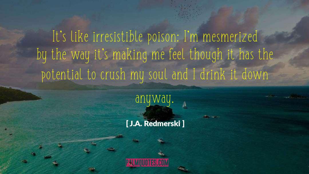 J.A. Redmerski Quotes: It's like irresistible poison: I'm