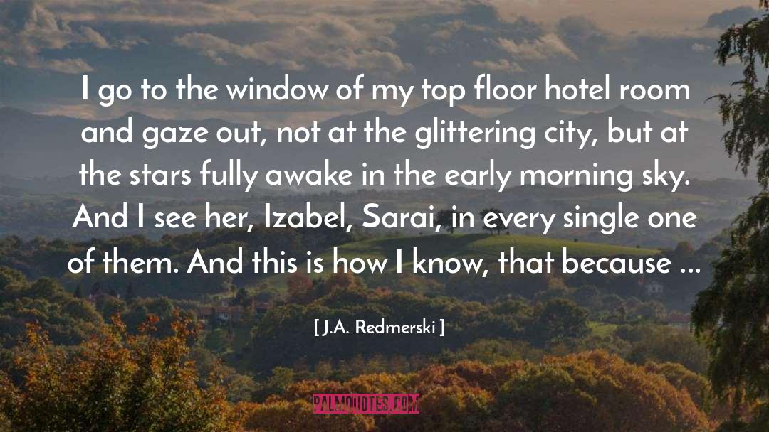 J.A. Redmerski Quotes: I go to the window