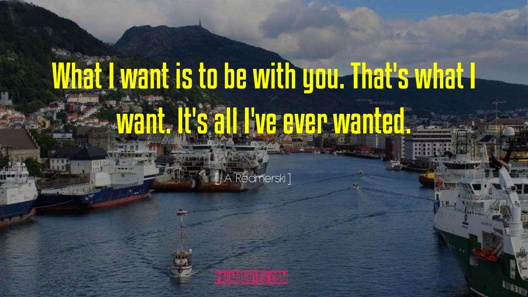 J.A. Redmerski Quotes: What I want is to