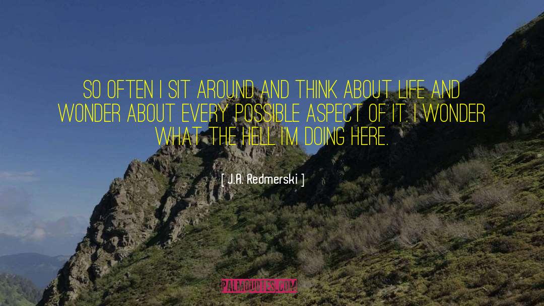 J.A. Redmerski Quotes: So often I sit around