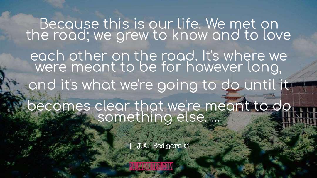 J.A. Redmerski Quotes: Because this is our life.