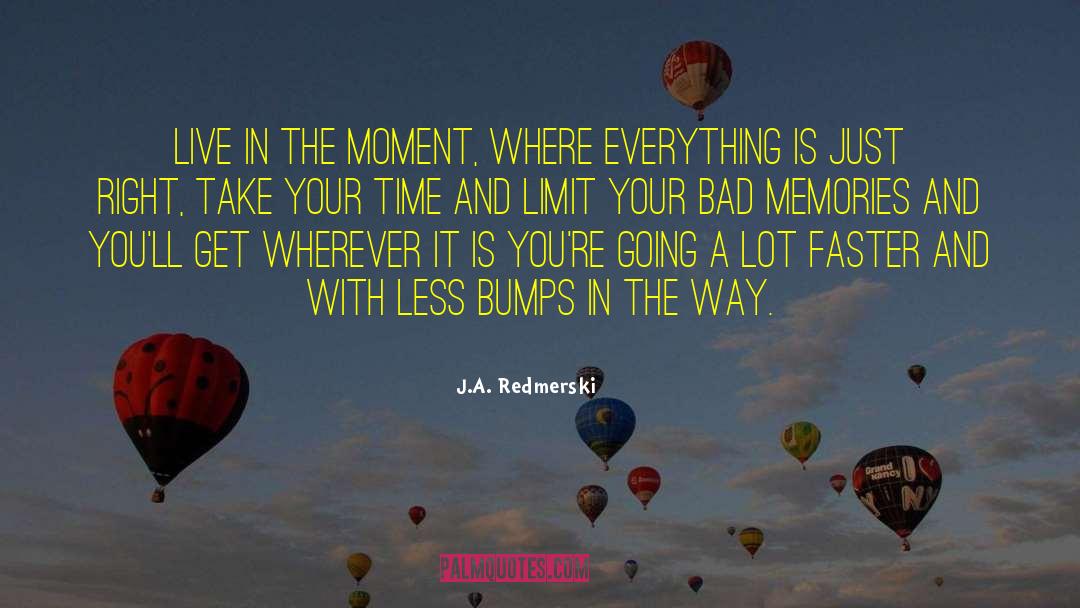 J.A. Redmerski Quotes: Live in the moment, where