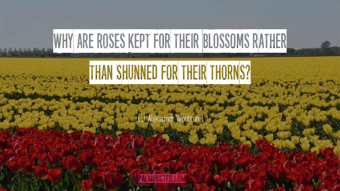 J. Aleksandr Wootton Quotes: Why are roses kept for
