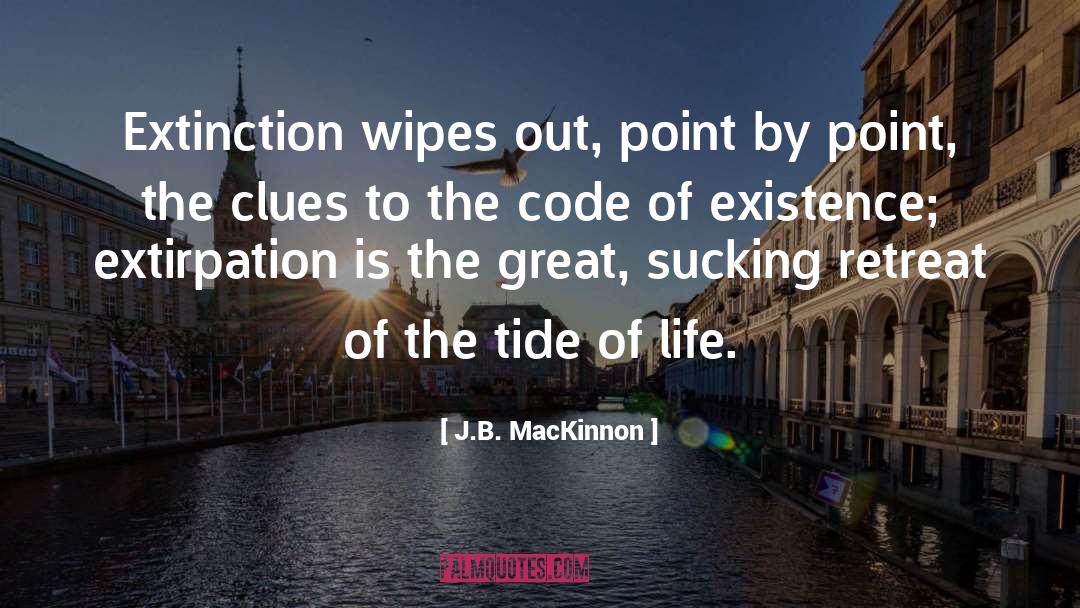 J.B. MacKinnon Quotes: Extinction wipes out, point by