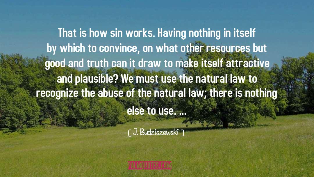J. Budziszewski Quotes: That is how sin works.