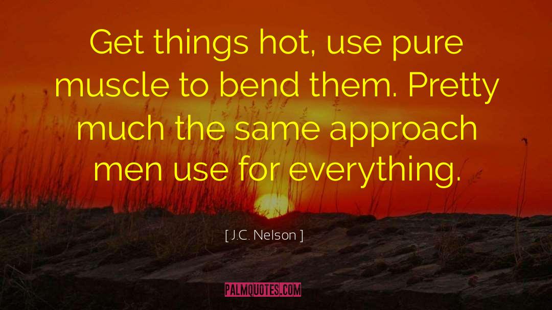 J.C. Nelson Quotes: Get things hot, use pure