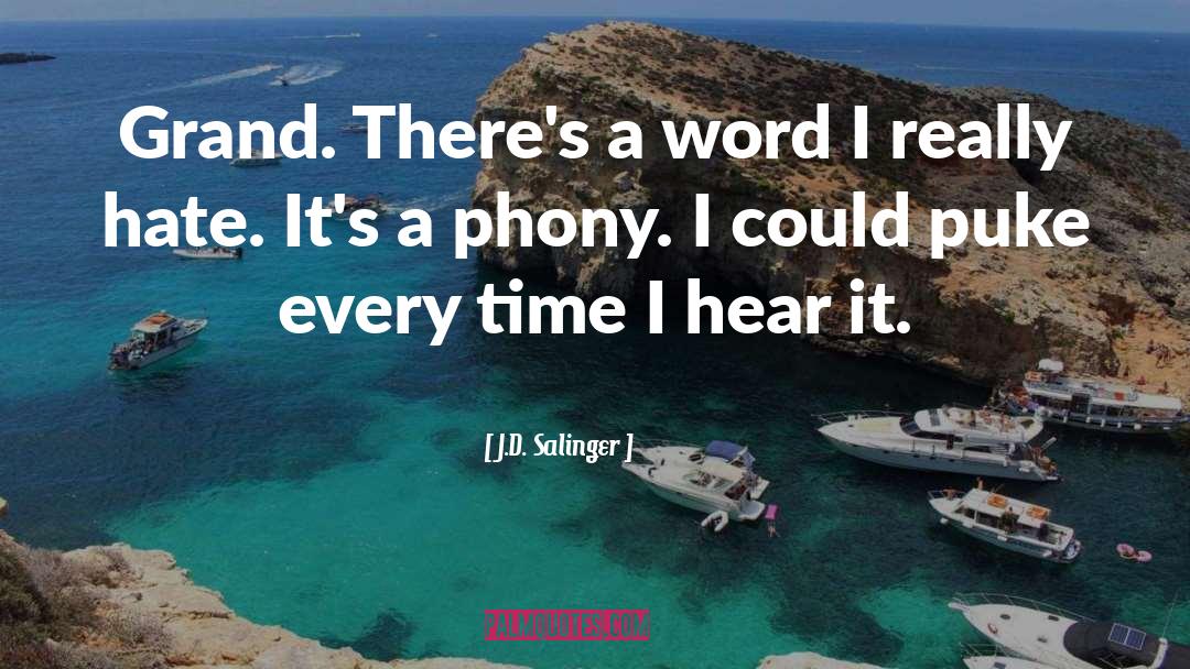J.D. Salinger Quotes: Grand. There's a word I