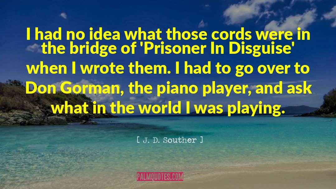 J. D. Souther Quotes: I had no idea what