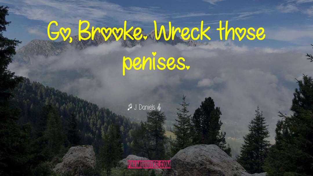 J.  Daniels Quotes: Go, Brooke. Wreck those penises.