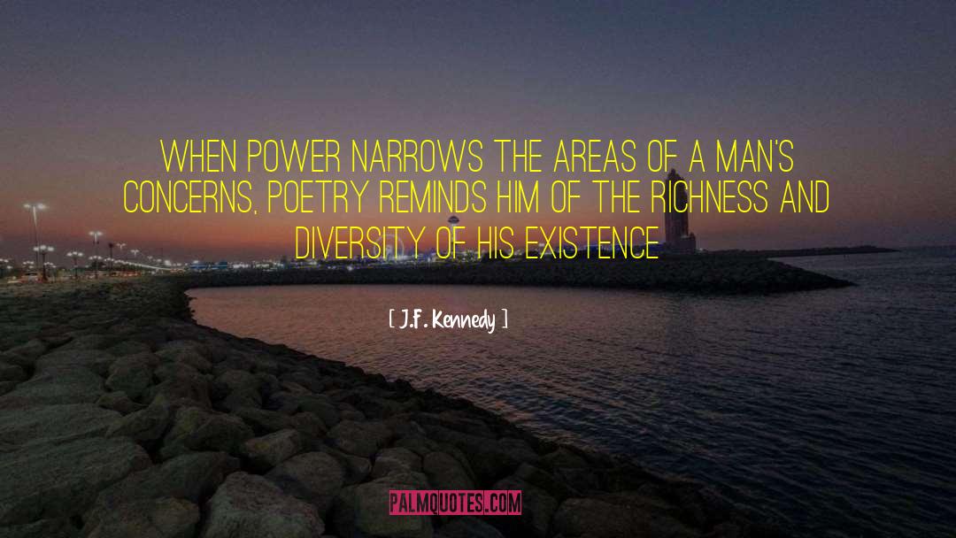J.F. Kennedy Quotes: When power narrows the areas