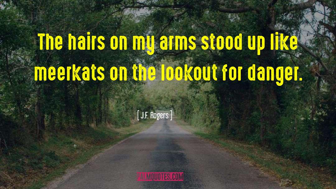 J.F. Rogers Quotes: The hairs on my arms