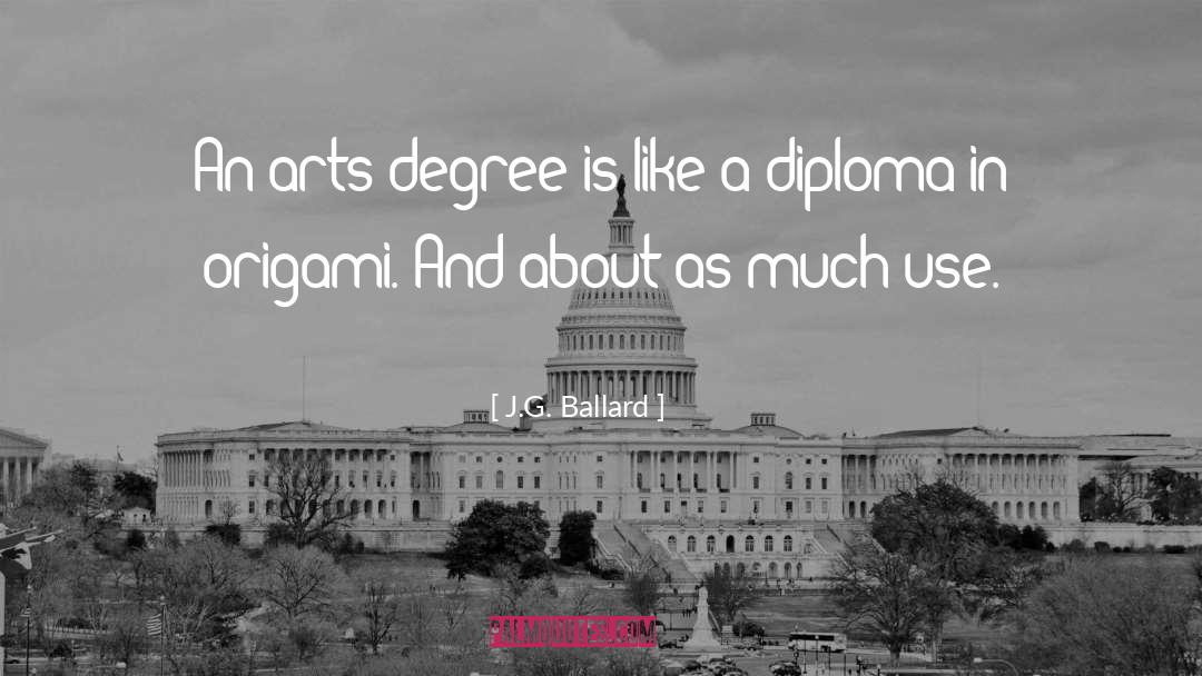 J.G. Ballard Quotes: An arts degree is like