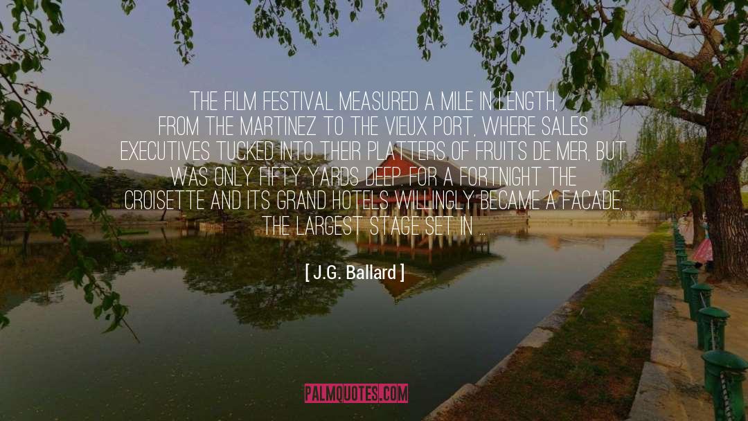 J.G. Ballard Quotes: The film festival measured a