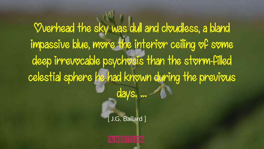 J.G. Ballard Quotes: Overhead the sky was dull