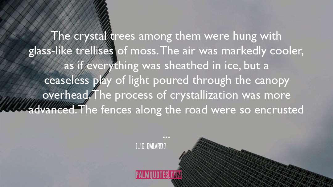 J.G. Ballard Quotes: The crystal trees among them