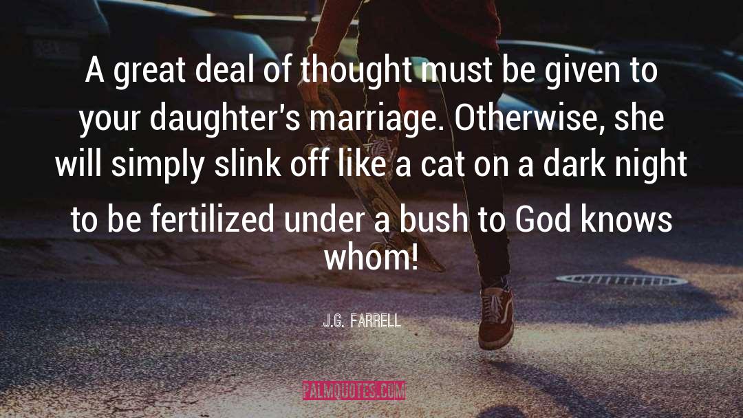 J.G. Farrell Quotes: A great deal of thought