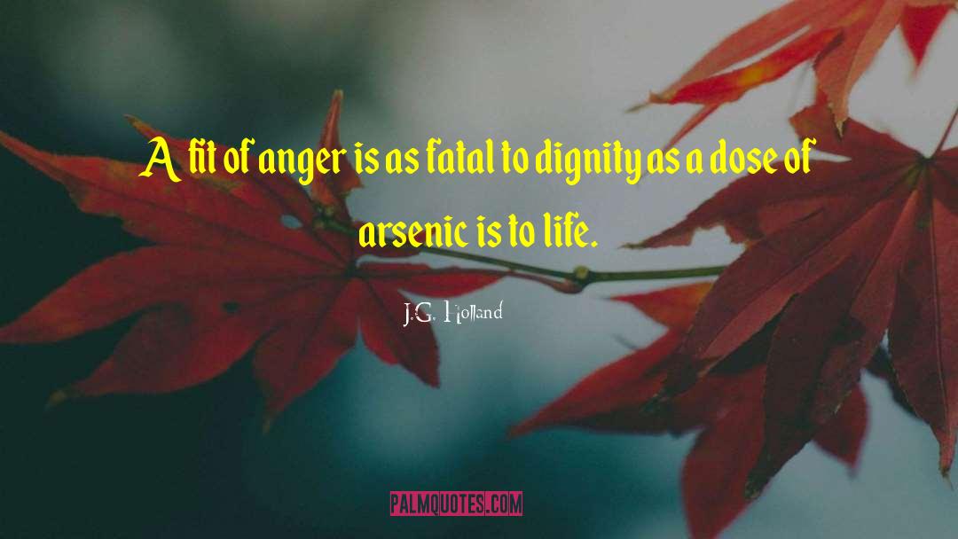 J.G. Holland Quotes: A fit of anger is