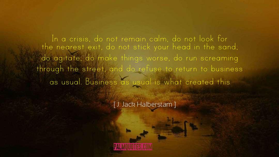 J. Jack Halberstam Quotes: In a crisis, do not