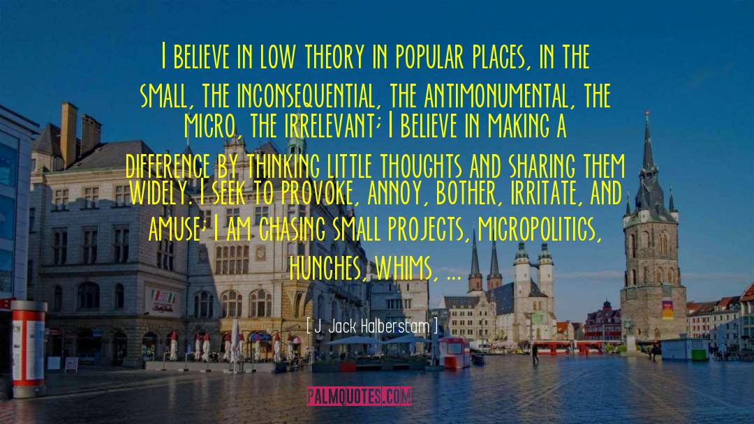 J. Jack Halberstam Quotes: I believe in low theory