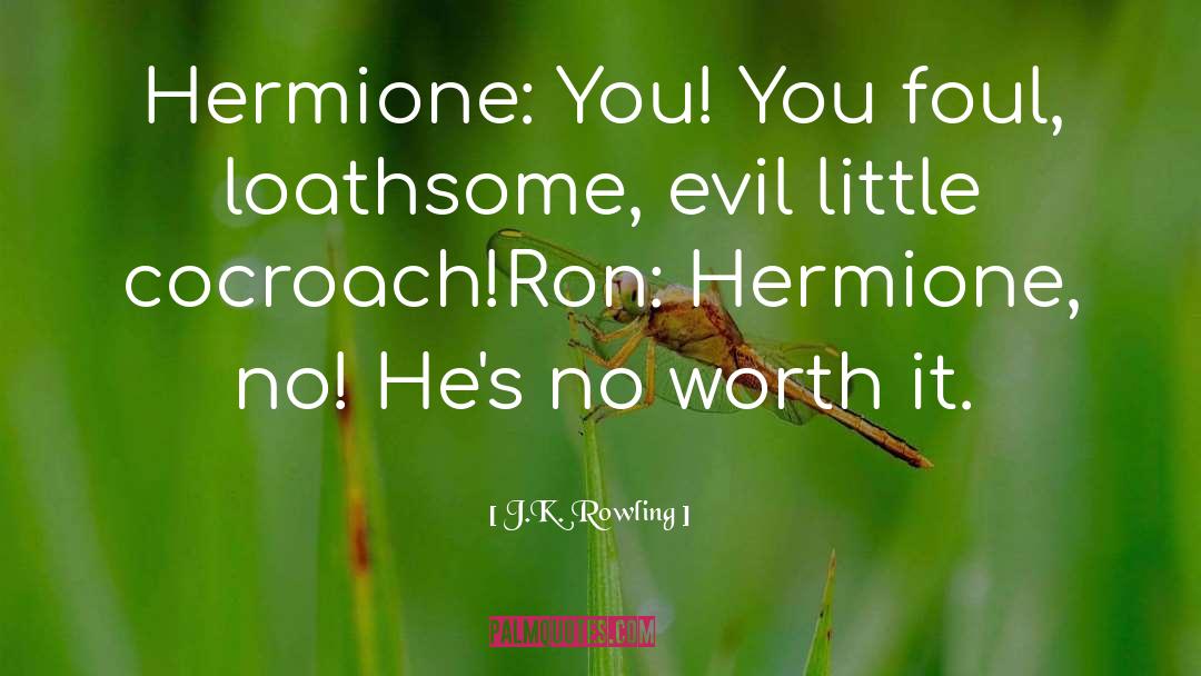 J.K. Rowling Quotes: Hermione: You! You foul, loathsome,