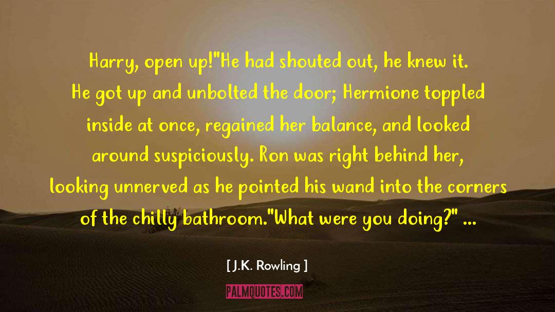 J.K. Rowling Quotes: Harry, open up!