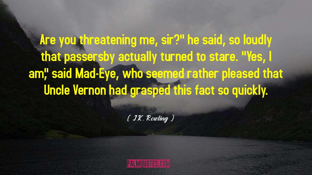 J.K. Rowling Quotes: Are you threatening me, sir?