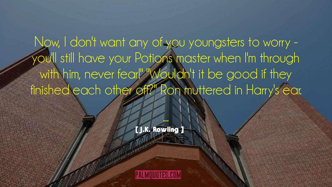 J.K. Rowling Quotes: Now, I don't want any